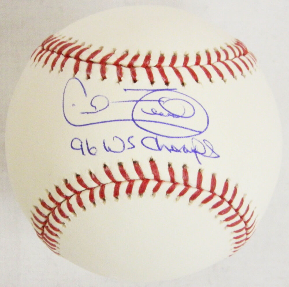 Cecil Fielder Signed Official MLB Baseball w/96 WS Champs - FIEBSB103 - Cecil Fielder Signed Official MLB Baseball w/96 WS Champs product image