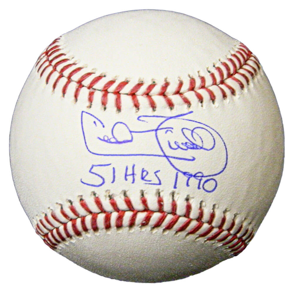 Cecil Fielder Signed Official MLB Baseball w/51 HR's 1990 - FIEBSB109 - Cecil Fielder Signed Official MLB Baseball w/51 HR's 1990 product image
