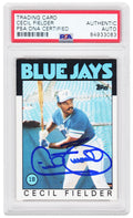 Cecil Fielder Signed Toronto Blue Jays 1986 Topps Rookie Baseball Trading Card #386 - (PSA Encapsulated) - FIECAR107 - Cecil Fielder Signed Toronto Blue Jays 1986 Topps Rookie Baseball Trading Card #386 - (PSA Encapsulated) product image