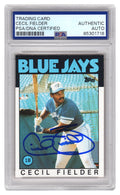 Cecil Fielder Signed Blue Jays 1986 Topps Rookie Baseball Trading Card #386 - (PSA Encapsulated) - FIECAR109 - Cecil Fielder Signed Blue Jays 1986 Topps Rookie Baseball Trading Card #386 - (PSA Encapsulated) product image
