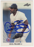 Cecil Fielder Signed Detroit Tigers 1990 Leaf Baseball Trading Card #165 - FIECAR110 - Cecil Fielder Signed Detroit Tigers 1990 Leaf Baseball Trading Card #165 product image