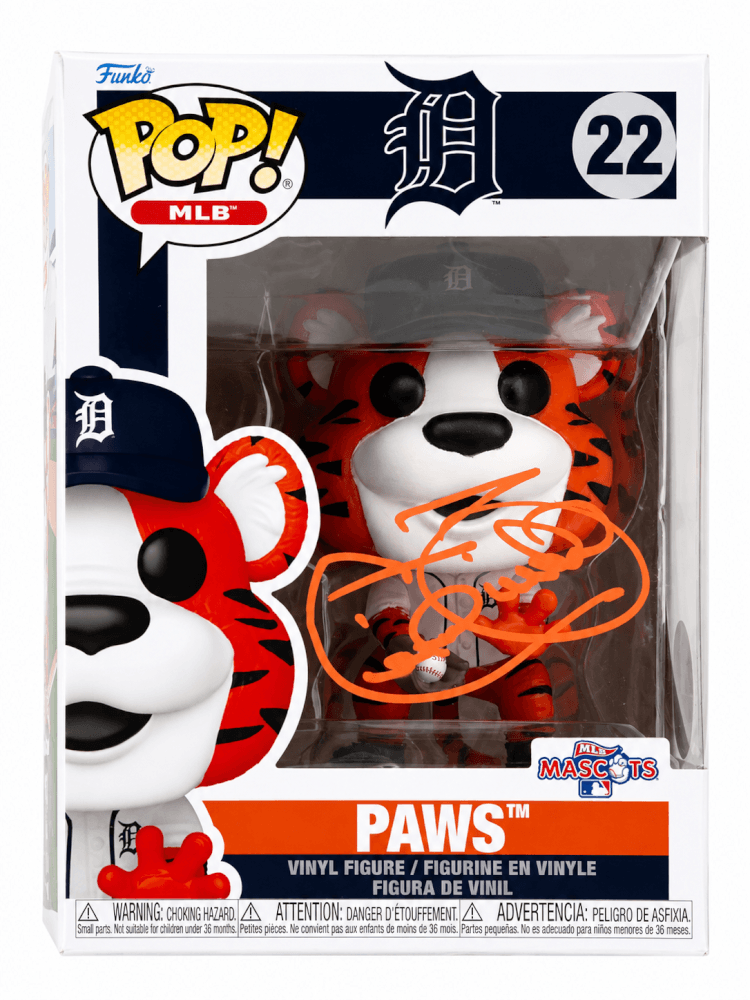 Cecil Fielder Signed Detroit Tigers 'Paws' MLB Mascot Funko Pop Doll #22 - FIEFUN100 - Cecil Fielder Signed Detroit Tigers 'Paws' MLB Mascot Funko Pop Doll #22 product image