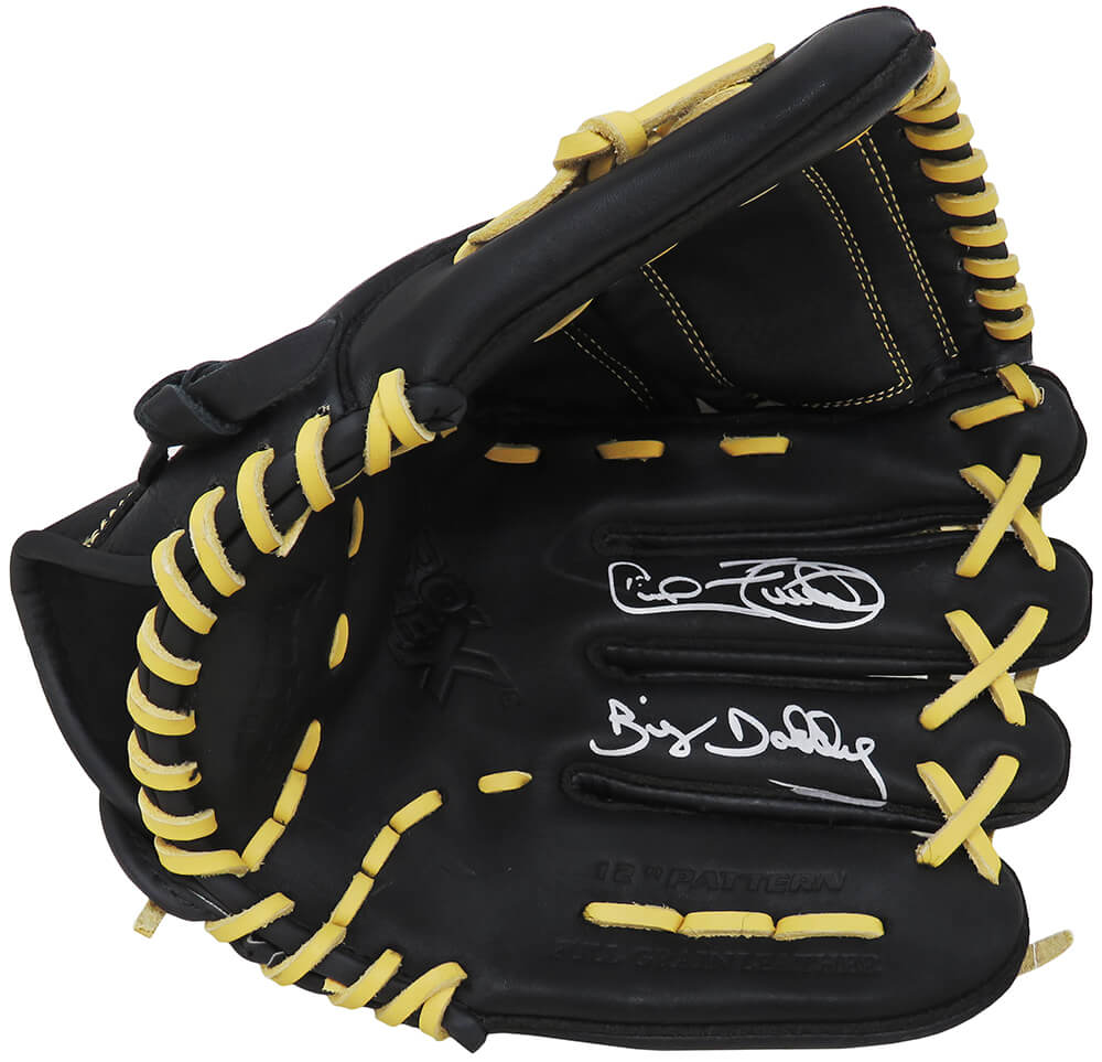 Cecil Fielder Signed Franklin ProFlex Black Right Handed Baseball Fielders Glove w/Big Daddy - FIEGLV100 - Cecil Fielder Signed Franklin ProFlex Black Right Handed Baseball Fielders Glove w/Big Daddy product image