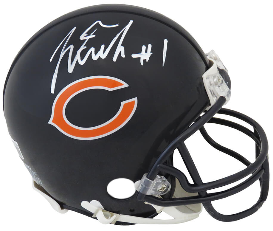 Justin Fields Signed Chicago Bears Riddell Mini Helmet (Beckett) - FIEMIN303 - Justin Fields Signed Chicago Bears Riddell Mini Helmet (Beckett) product image