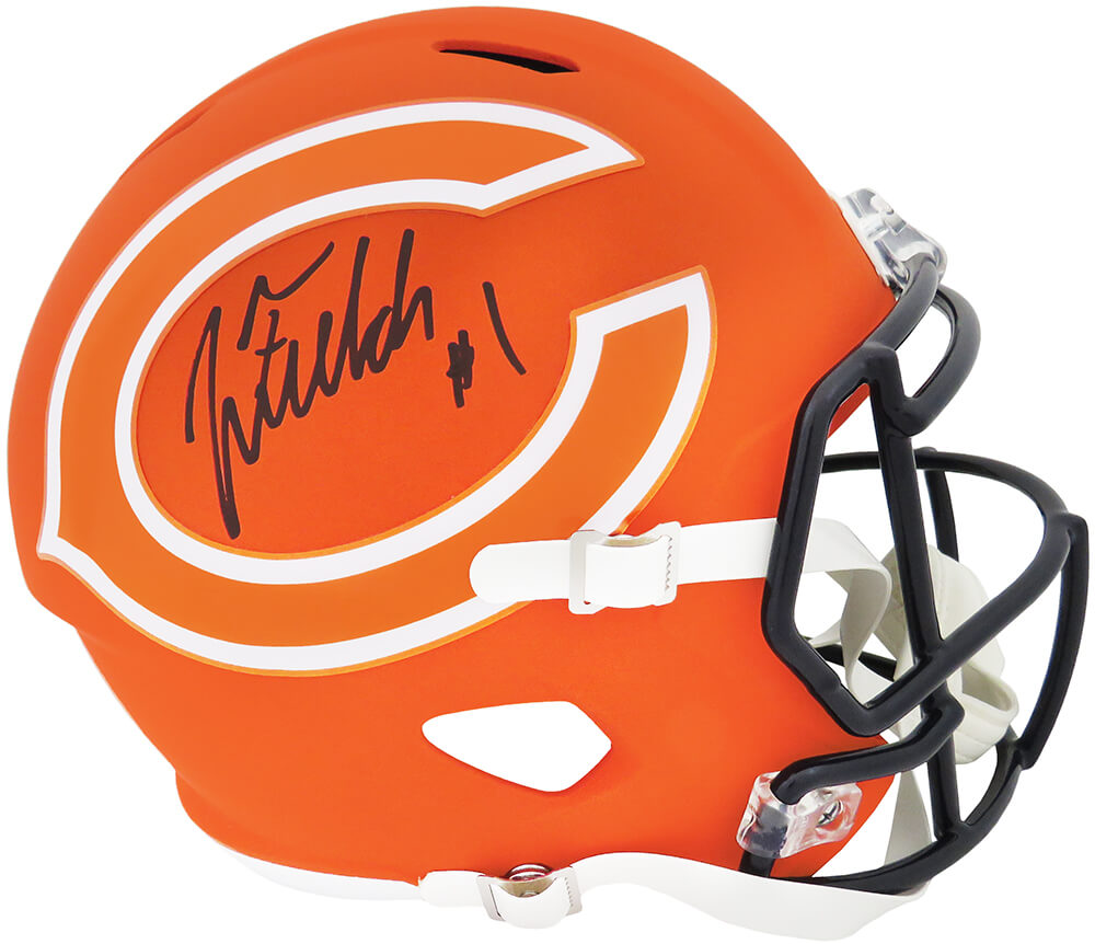 Justin Fields Signed Chicago Bears AMP Series Riddell Full Size Speed Replica Helmet (Beckett) - FIEREP303 - Justin Fields Signed Chicago Bears AMP Series Riddell Full Size Speed Replica Helmet (Beckett) product image