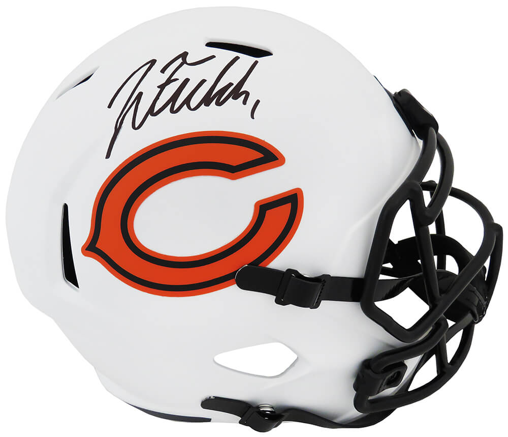 Justin Fields Signed Bears Lunar Eclipse Riddell Full Size Speed Replica Helmet (Beckett COA) - FIEREP304 - Justin Fields Signed Bears Lunar Eclipse Riddell Full Size Speed Replica Helmet (Beckett COA) product image
