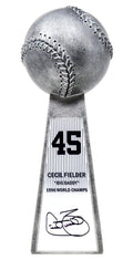 Cecil Fielder Signed Baseball World Champion 14 Inch Replica Silver Trophy - FIETRO100 - Cecil Fielder Signed Baseball World Champion 14 Inch Replica Silver Trophy product image