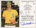 Rollie Fingers Signed Oakland A's Hall of Fame Induction Day 8x10 Photo - FIN08P107 - Rollie Fingers Signed Oakland A's Hall of Fame Induction Day 8x10 Photo product image