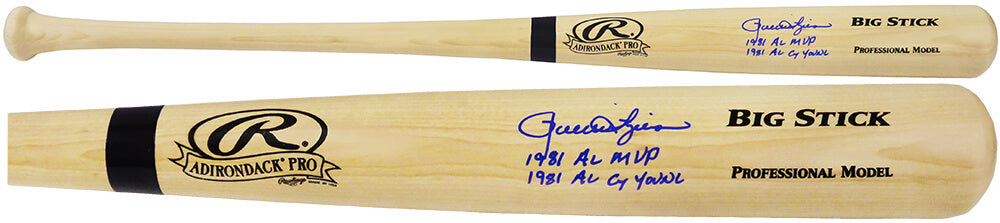 Rollie Fingers Signed Rawlings Big Stick Blonde Baseball Bat w/1981 AL MVP, 1981 AL Cy Young - FINBAT100 - Rollie Fingers Signed Rawlings Big Stick Blonde Baseball Bat w/1981 AL MVP, 1981 AL Cy Young product image