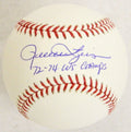 Rollie Fingers Signed MLB Baseball w/72-74 WS Champs - FINBSB101 - Rollie Fingers Signed MLB Baseball w/72-74 WS Champs product image