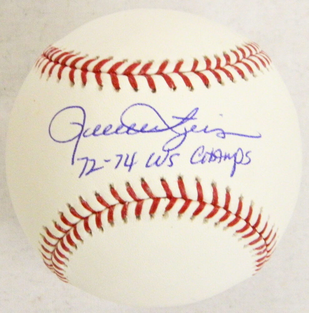 Rollie Fingers Signed MLB Baseball w/72-74 WS Champs - FINBSB101 - Rollie Fingers Signed MLB Baseball w/72-74 WS Champs product image