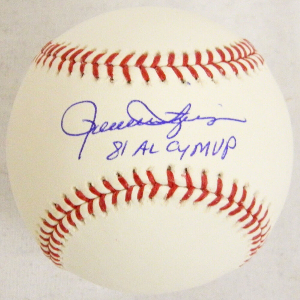 Rollie Fingers Signed MLB Baseball w/'81 AL Cy MVP - FINBSB103 - Rollie Fingers Signed MLB Baseball w/'81 AL Cy MVP product image