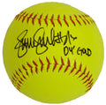 Jennie Finch Signed Yellow Baden Softball w/04 Gold - FINBSB112 - Jennie Finch Signed Yellow Baden Softball w/04 Gold product image