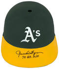 Rollie Fingers Signed Oakland A's Souvenir Replica Batting Helmet w/74 WS MVP - FINBTH101 - Rollie Fingers Signed Oakland A's Souvenir Replica Batting Helmet w/74 WS MVP product image