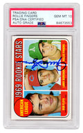 Rollie Fingers Signed Oakland Athletics 1969 Topps Rookie Baseball Card #597 (PSA Encapsulated - Auto Grade 10) - FINCAR101 - Rollie Fingers Signed Oakland Athletics 1969 Topps Rookie Baseball Card #597 (PSA Encapsulated - Auto Grade 10) product image