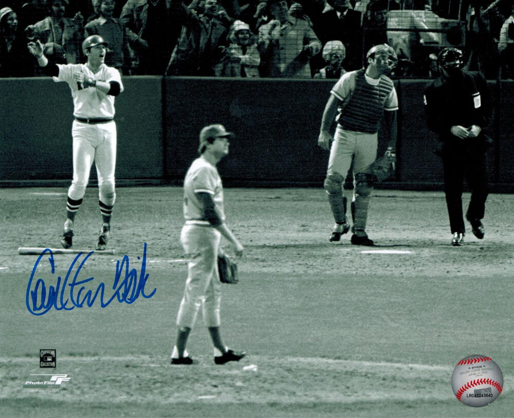 Carlton Fisk Signed Red Sox 1975 World Series Game 6 HR 8x10 Photo - FIS08P102 - Carlton Fisk Signed Red Sox 1975 World Series Game 6 HR 8x10 Photo product image