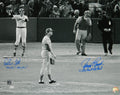 Carlton Fisk & Johnny Bench Signed 1975 WS Game 6 HR 16x20 Photo w/Stay Fair! Stay Fair! Go Foul, Go Foul - FIS16P101 - Carlton Fisk & Johnny Bench Signed 1975 WS Game 6 HR 16x20 Photo w/Stay Fair! Stay Fair! Go Foul, Go Foul product image