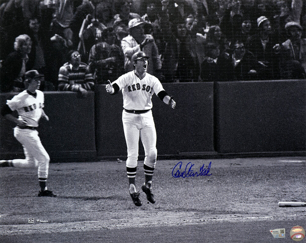 Carlton Fisk Signed Boston Red Sox 1975 World Series Game 6 HR B&W 16x20 Photo - (Fanatics) - FIS16P106 - Carlton Fisk Signed Boston Red Sox 1975 World Series Game 6 HR B&W 16x20 Photo - (Fanatics) product image