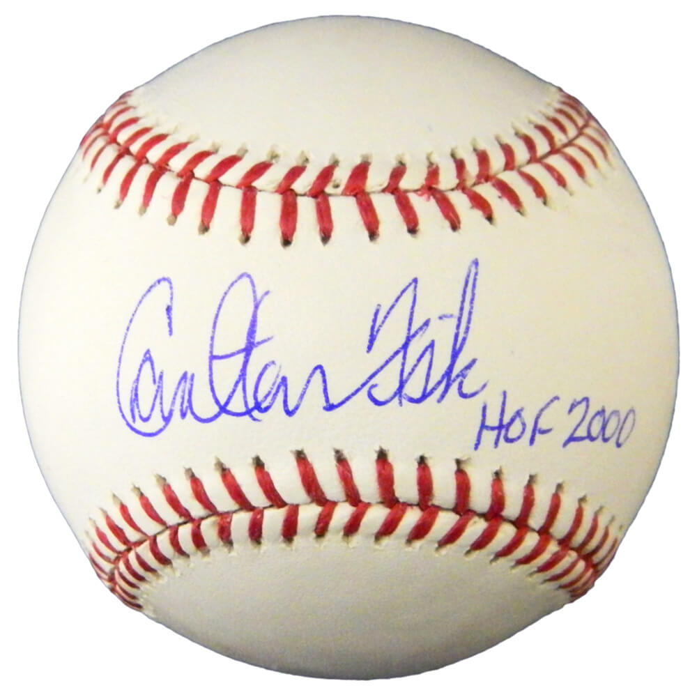 Carlton Fisk Signed Official MLB Baseball w/HOF 2000 - FISBSB100 - Carlton Fisk Signed Official MLB Baseball w/HOF 2000 product image