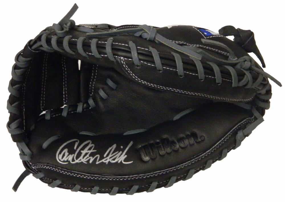 Carlton Fisk Signed Wilson A360 Black Baseball Catchers Glove - FISGLV100 - Carlton Fisk Signed Wilson A360 Black Baseball Catchers Glove product image
