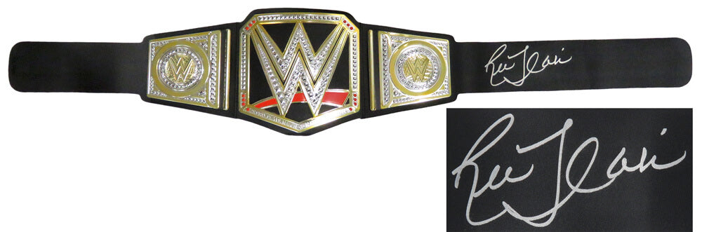 Ric Flair Signed WWE World Championship Black Replica Belt - FLABLT507 - Ric Flair Signed WWE World Championship Black Replica Belt product image