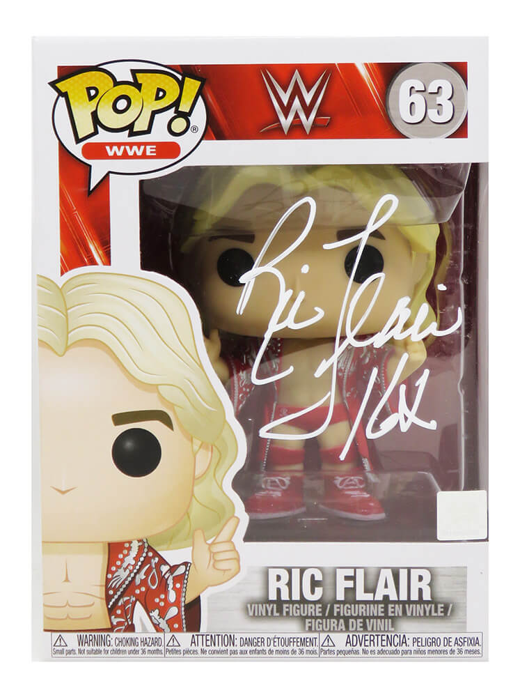 Ric Flair Signed WWE Funko Pop Doll #63 w/16x - FLAFUN500 - Ric Flair Signed WWE Funko Pop Doll #63 w/16x product image