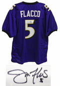 Joe Flacco Signed Purple Custom Jersey - FLAJRY300 - Joe Flacco Signed Purple Custom Jersey product image
