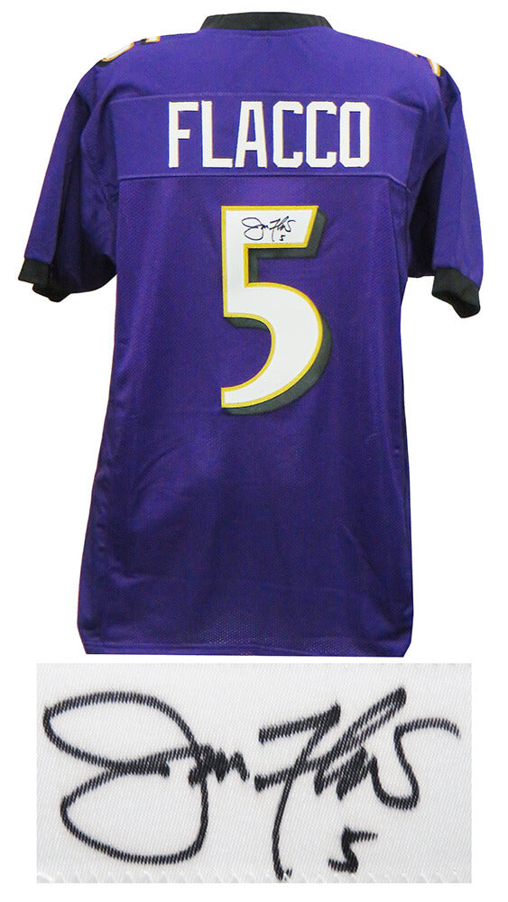 Joe Flacco Signed Purple Custom Football Jersey (PSA) - FLAJRY302 - Joe Flacco Signed Purple Custom Football Jersey (PSA) product image