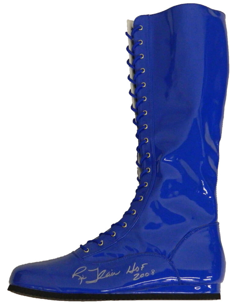 Ric Flair Signed Blue Wrestling Boot w/HOF 2008 - FLASHO503 - Ric Flair Signed Blue Wrestling Boot w/HOF 2008 product image