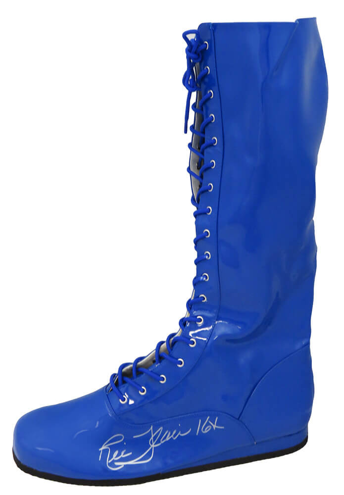 Ric Flair Signed Blue Wrestling Costume Boot w/16x - FLASHO506 - Ric Flair Signed Blue Wrestling Costume Boot w/16x product image