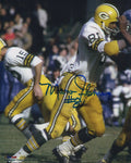 Marv Fleming Signed Green Bay Packers White Jersey Action 8x10 Photo - FLE08P302 - Marv Fleming Signed Green Bay Packers White Jersey Action 8x10 Photo product image