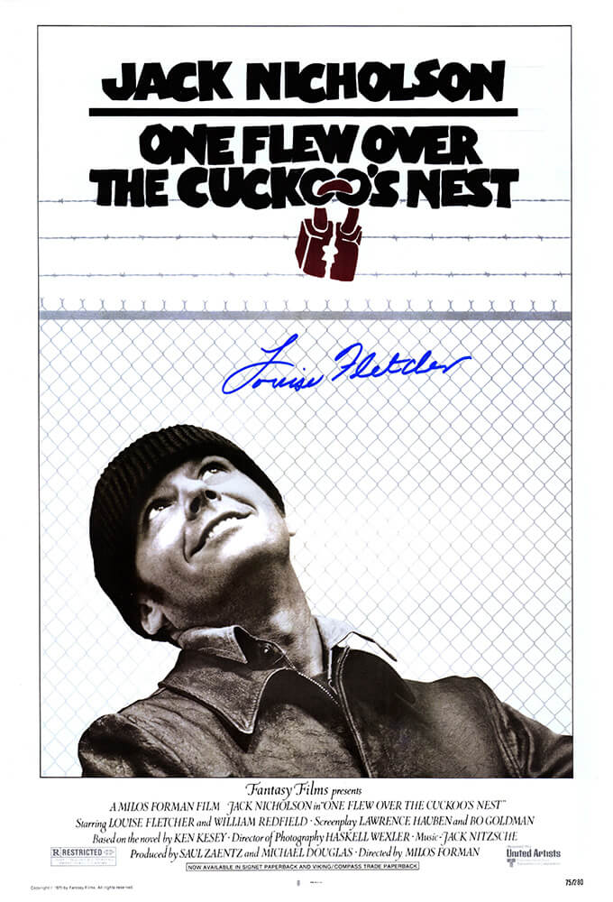 Louise Fletcher Signed One Flew Over The Cuckco's Nest 11x17 Movie Poster - FLEPST500 - Louise Fletcher Signed One Flew Over The Cuckco's Nest 11x17 Movie Poster product image