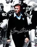 Tom Flores Signed Raiders Coaching Spotlight 8x10 Photo - FLO08P301 - Tom Flores Signed Raiders Coaching Spotlight 8x10 Photo product image