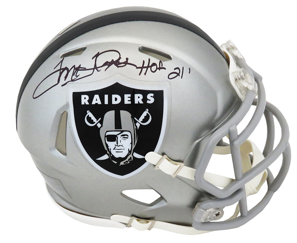Tom Flores Signed Raiders FLASH Riddell Speed Mini Helmet w/HOF'21 - FLOMIN301 - Tom Flores Signed Raiders FLASH Riddell Speed Mini Helmet w/HOF'21 product image