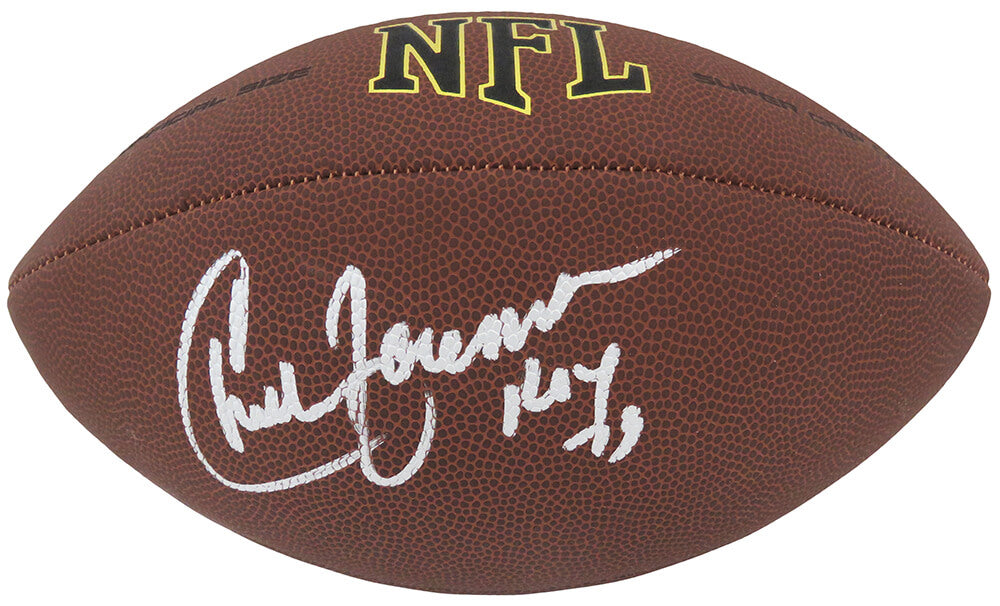 Chuck Foreman Signed Wilson Super Grip Full Size NFL Football w/ROY'73 - FORFTB310 - Chuck Foreman Signed Wilson Super Grip Full Size NFL Football w/ROY'73 product image