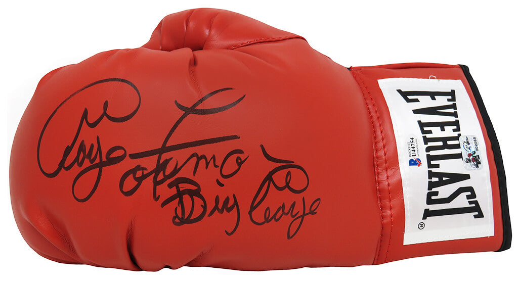 George Foreman Signed Everlast Red Boxing Glove w/Big George (Beckett) - FORGLV505 - George Foreman Signed Everlast Red Boxing Glove w/Big George (Beckett) product image
