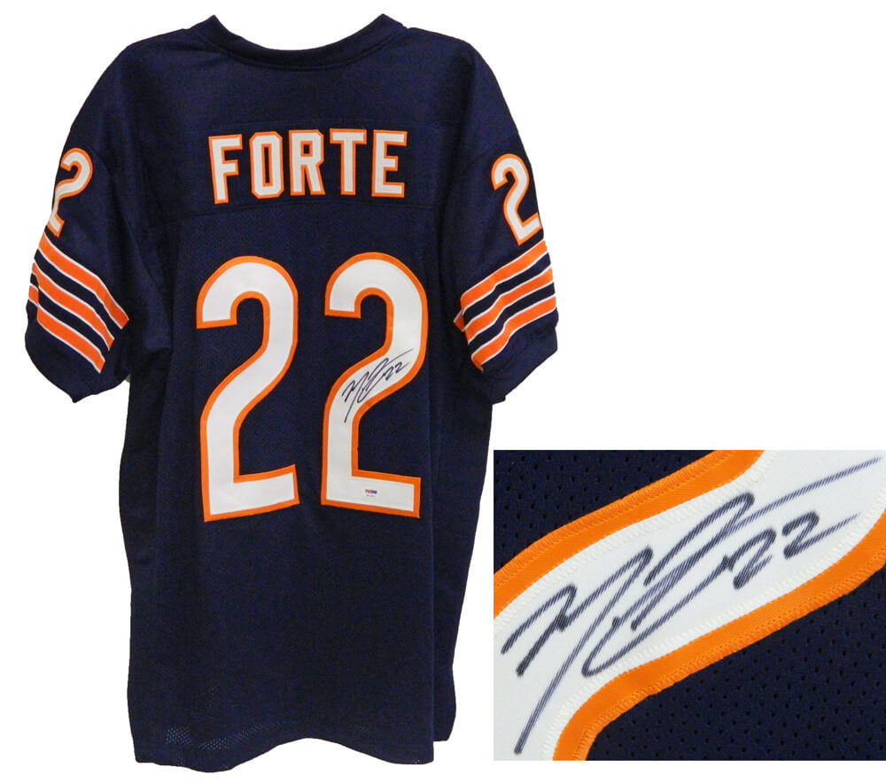 Matt Forte Signed Navy Custom Jersey - PSA/DNA - FORJRY301 - Matt Forte Signed Navy Custom Jersey - PSA/DNA product image