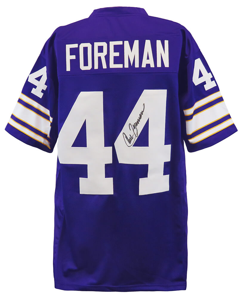 Chuck Foreman Signed Purple Throwback Custom Football Jersey - FORJRY310 - Chuck Foreman Signed Purple Throwback Custom Football Jersey product image