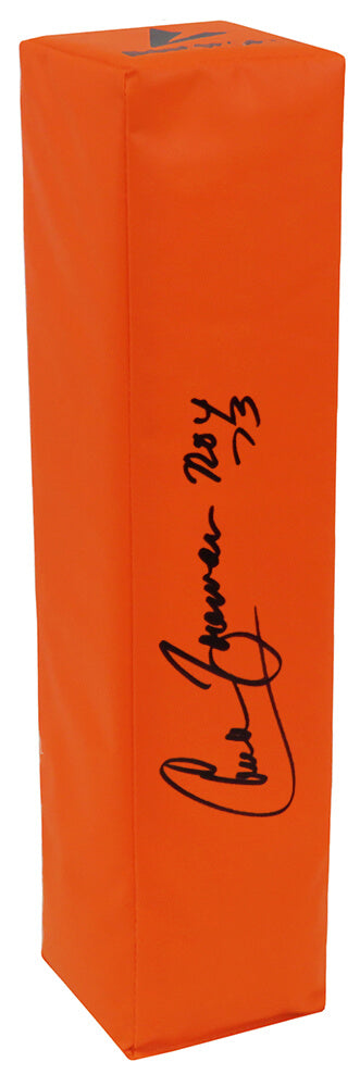 Chuck Foreman Signed BSN Orange Football Endzone Pylon w/ROY'73 - FORPYL300 - Chuck Foreman Signed BSN Orange Football Endzone Pylon w/ROY'73 product image