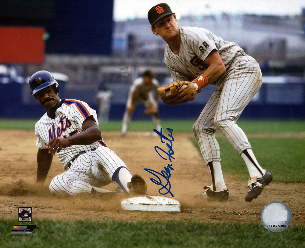 George Foster Signed New York Mets Sliding vs. Padres 8x10 Photo - FOS08P103 - George Foster Signed New York Mets Sliding vs. Padres 8x10 Photo product image