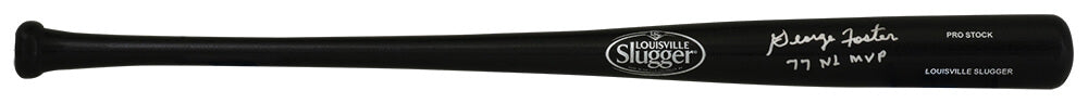 George Foster Signed Louisville Slugger Pro Stock Black Baseball Bat w/77 NL MVP - FOSBAT101 - George Foster Signed Louisville Slugger Pro Stock Black Baseball Bat w/77 NL MVP product image