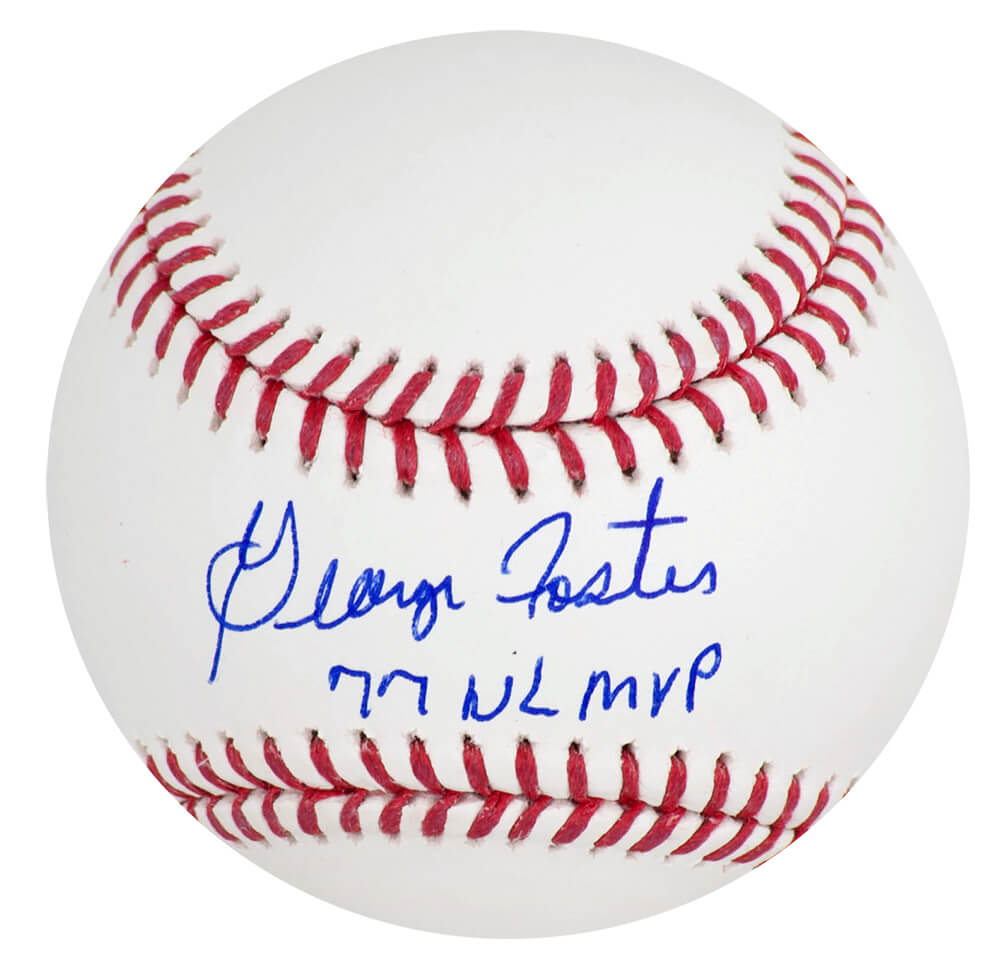 George Foster Signed Rawlings Official MLB Baseball w/77 NL MVP - FOSBSB101 - George Foster Signed Rawlings Official MLB Baseball w/77 NL MVP product image