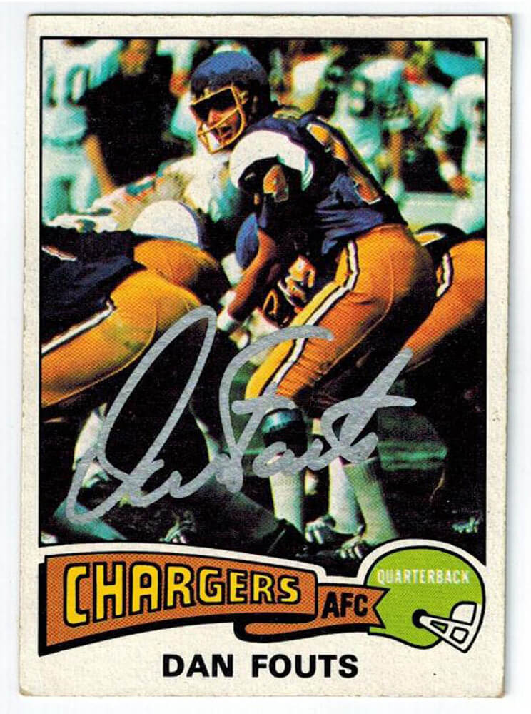 Dan Fouts Signed Chargers 1975 Topps Rookie Card #367 - FOUCAR301 - Dan Fouts Signed Chargers 1975 Topps Rookie Card #367 product image