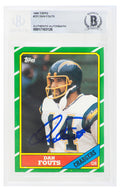 Dan Fouts Signed Chargers 1986 Topps Football Trading Card #231 - (Beckett Encapsulated) - FOUCAR304 - Dan Fouts Signed Chargers 1986 Topps Football Trading Card #231 - (Beckett Encapsulated) product image