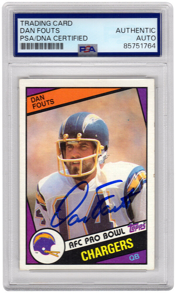 Dan Fouts Signed Chargers 1984 Topps Football Card #179 - (PSA Encapsulated) - FOUCAR305 - Dan Fouts Signed Chargers 1984 Topps Football Card #179 - (PSA Encapsulated) product image