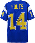 Dan Fouts Signed Navy Throwback Custom Football Jersey - FOUJRY306 - Dan Fouts Signed Navy Throwback Custom Football Jersey product image