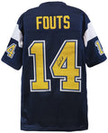 Dan Fouts Signed Dark Navy Throwback Custom Football Jersey - FOUJRY309 - Dan Fouts Signed Dark Navy Throwback Custom Football Jersey product image