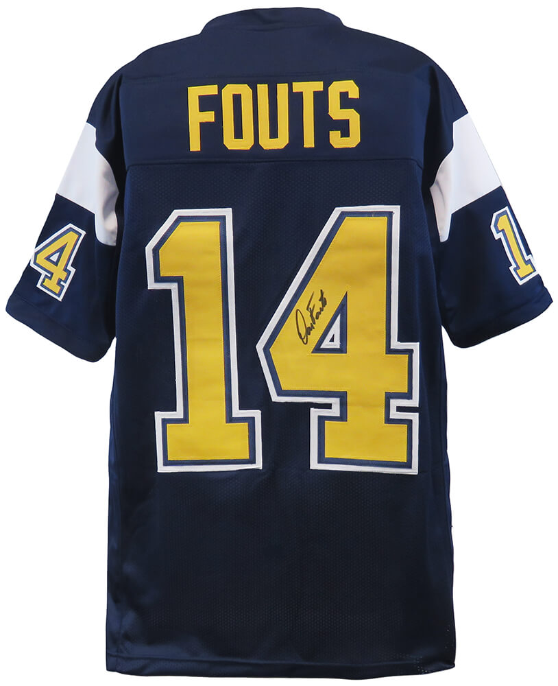 Dan Fouts Signed Dark Navy Throwback Custom Football Jersey - FOUJRY309 - Dan Fouts Signed Dark Navy Throwback Custom Football Jersey product image