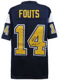 Dan Fouts Signed Dark Navy Throwback Custom Football Jersey w/Leader of Air Coryell - FOUJRY310 - Dan Fouts Signed Dark Navy Throwback Custom Football Jersey w/Leader of Air Coryell product image