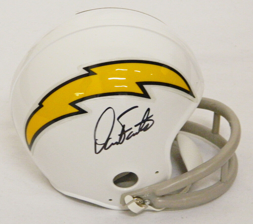 Dan Fouts Signed Chargers White T/B Riddell Replica Mini Helmet - FOUMIN300 - Dan Fouts Signed Chargers White T/B Riddell Replica Mini Helmet product image